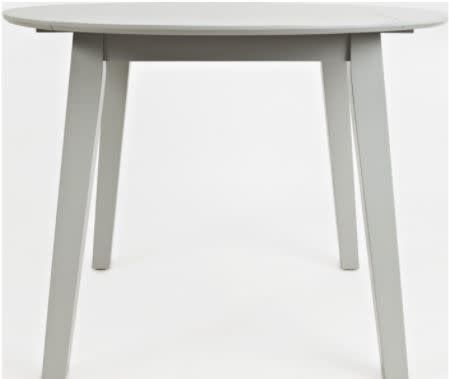 252-28 Simplicity 42&quot; Round Drop Leaf Table Dove  Grey Finish
