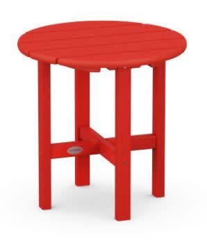 RST18SR Round 18&quot; Side Table Sunset Red