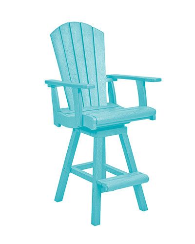 C25 Swivel Pub Arm Chair 11 Aqua