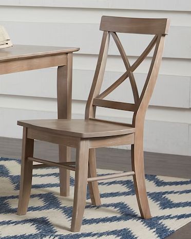 C09-613 Taupe Grey X-Back Dining Chair