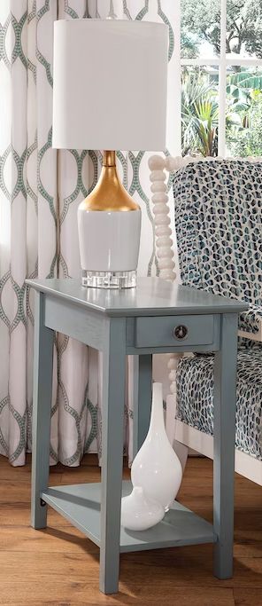 OT32-2214-HW22 Narrow End Table Ocean Blue