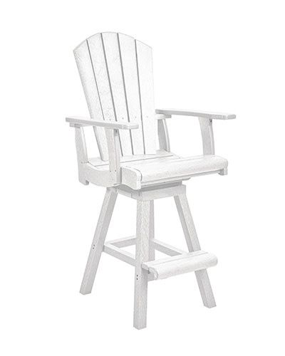 C25 Swivel Pub Arm Chair 02 White