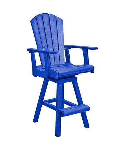 C25 Swivel Pub Arm Chair 03 Blue