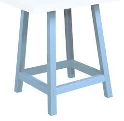 TB23 40&quot; Pub Table Legs (40&quot; Square Top Only) 12 Sky Blue