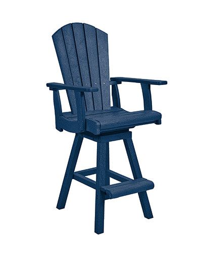 C25 Swivel Pub Arm Chair 20 Navy