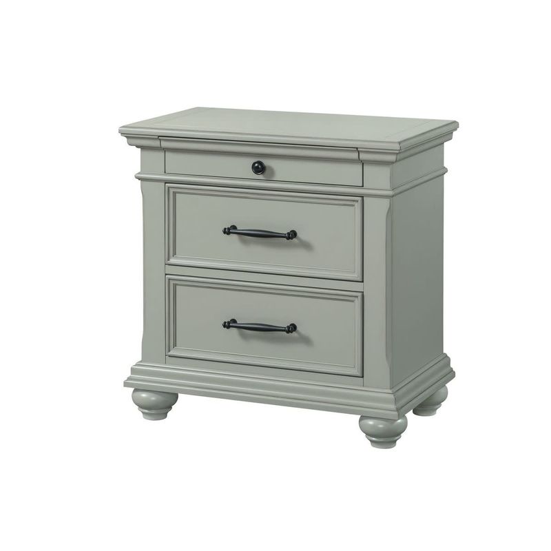 SR300NS Slater Nightstand w/USB Grey