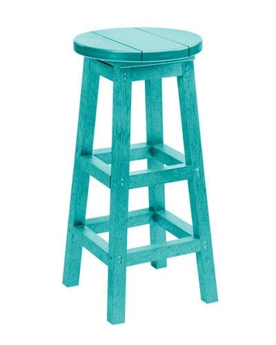 C23 Swivel Bar Stool 09 Turquoise