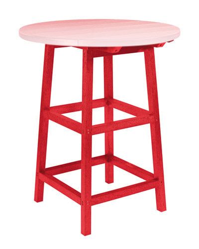 TB03 40&quot; Pub Table Legs (TT03/TT04) 01 Red
