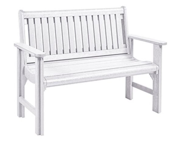 B01 4 FT Garden Bench 02 White