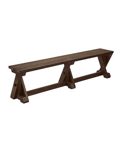 B201 Harvest Dining Bench - Backless 16 Chocolate