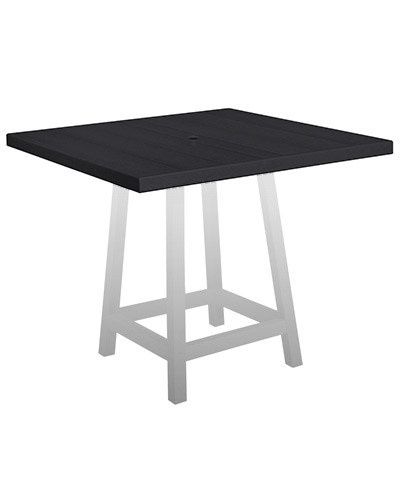TT13 40&quot; Square Table Top 14 Black