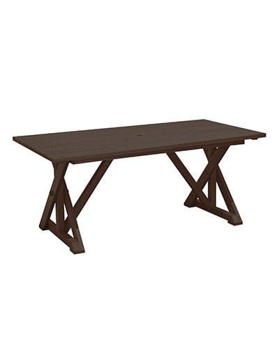 T203 Harvest Wide Dining Table 16 Chocolate