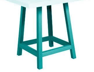 TB23 40&quot; Pub Table Legs (40&quot; Square Top Only) 09 Turquoise