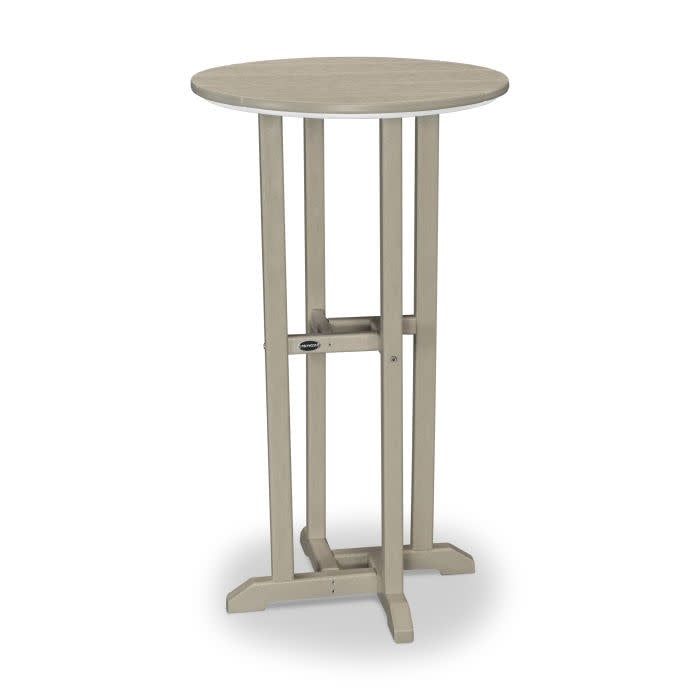 RBT124SA 24&quot; Round Farmhouse Bar Bistro Table Sand