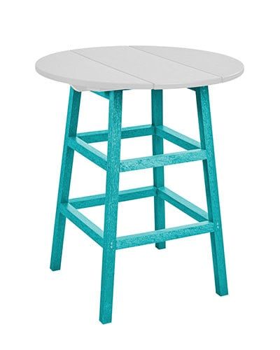TB03C Counter Table Legs 09 Turquoise