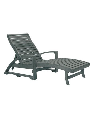 L38 Chaise Lounge w/ Hidden Wheels 18 Slate Grey