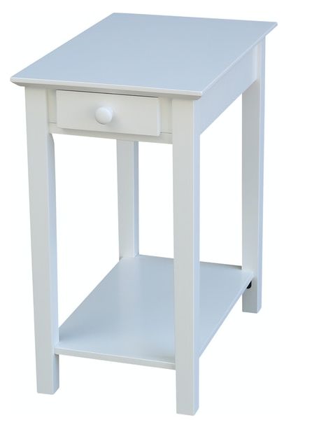 OT08-2214-HW20 Narrow End Table Pure White