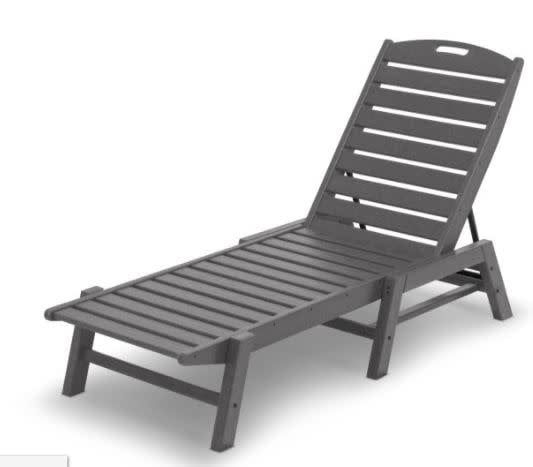 NAC2280GY Nautical Chaise Lounge Slate Grey