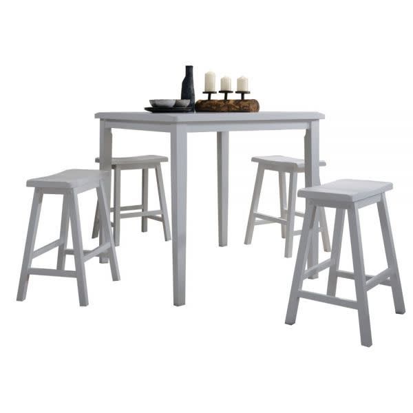 07289 Gaucho Counter Height White 5 pc set