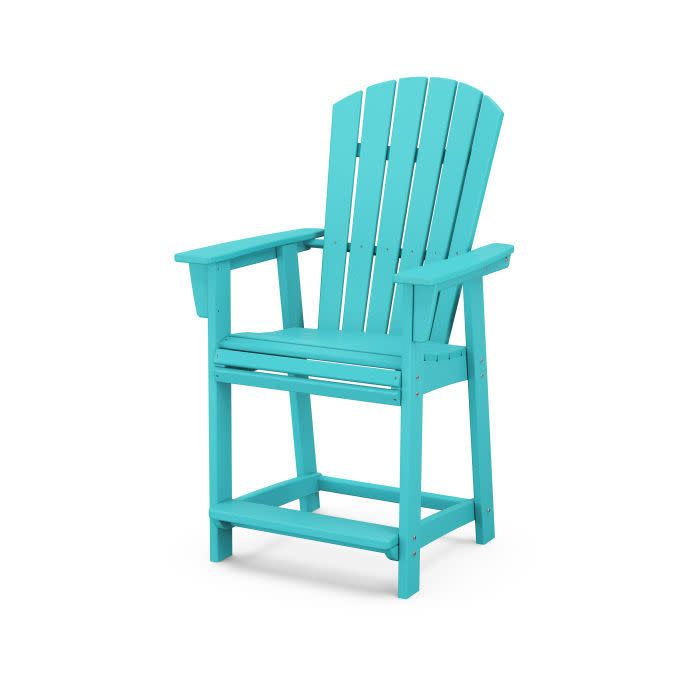 ADD611AR Nautical Curveback Adirondack Counter Chair Aruba