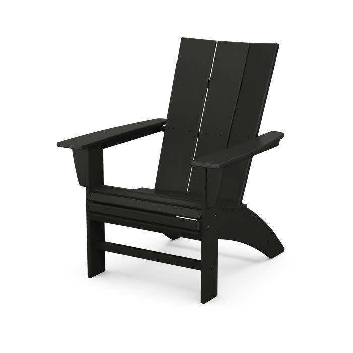 AD620BL Modern Curveback Adirondack Chair Black