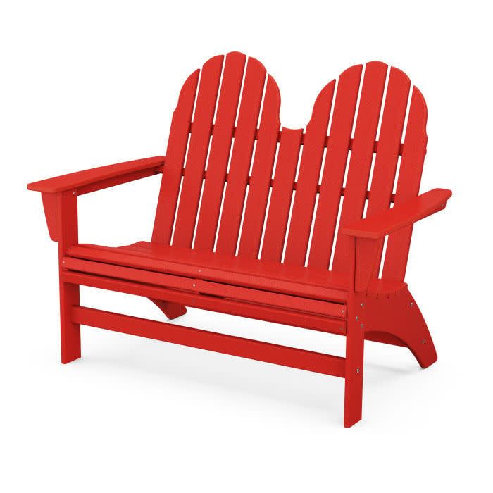 ADBN600SR Vineyard 48&quot;  Adirondack Bench Sunset Red
