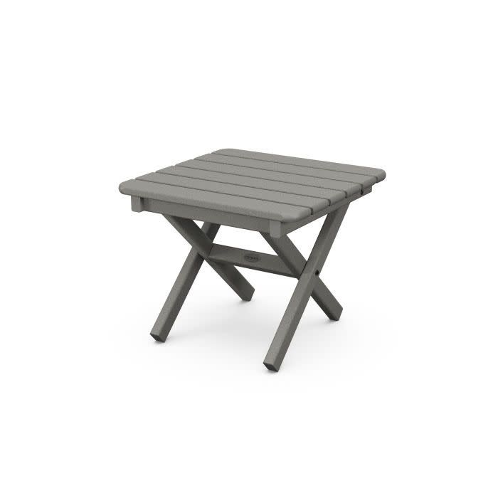 ST1818GY Square 18" Folding Side Table in  Slate Grey