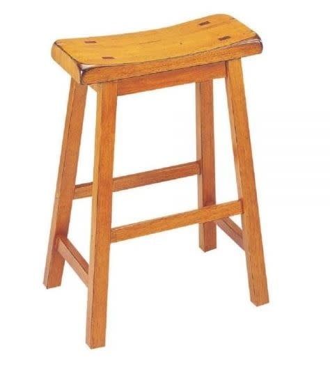 07305  24&#39; Gaucho Stool Oak Finish