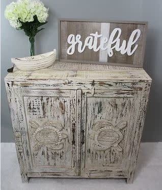 MDA-SC-05 Chalk Finish Wood Cabinet W/ 2 Doors