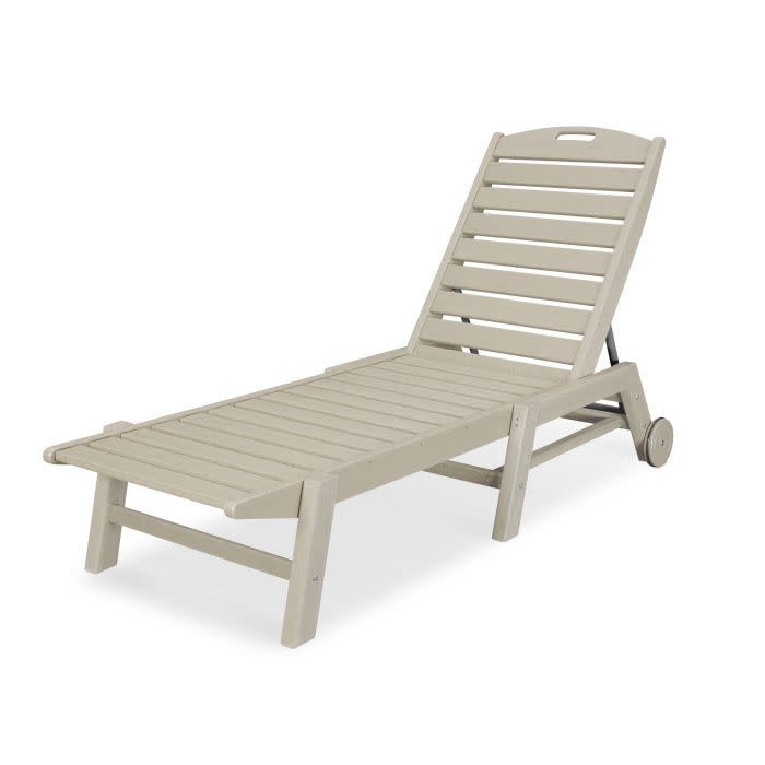 NAW2280SA Nautical Chaise W/Wheels in Sand