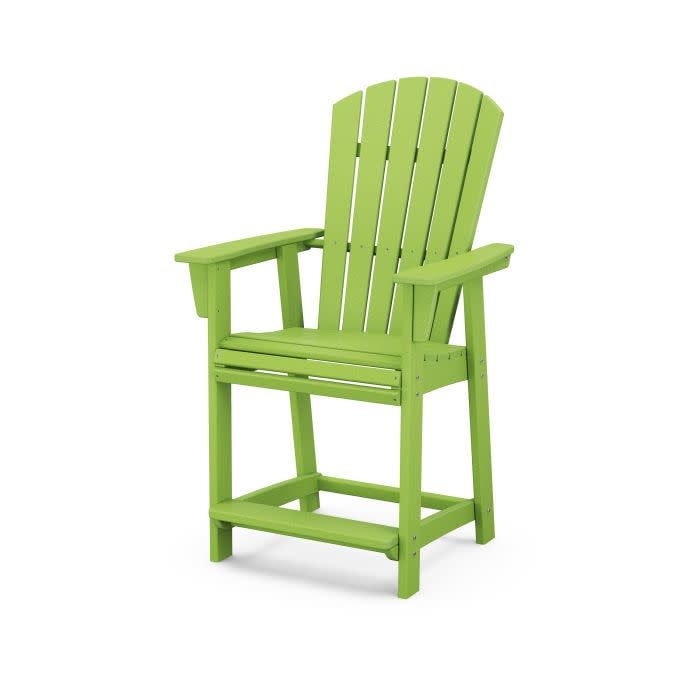 ADD611LI Nautical Curveback Adirondack Counter Chair Lime