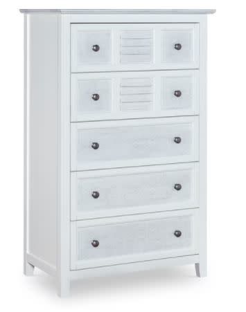 BD128-1205 High Tide 5 Drawer Chest Chalk &amp; White
