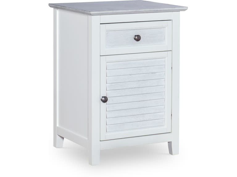 BD128-1201D High Tide Nightstand Chalk/White