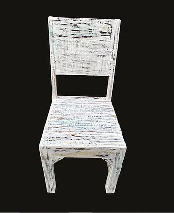 MDA-138W Reclaimed Wood Whitewash Dining Chair