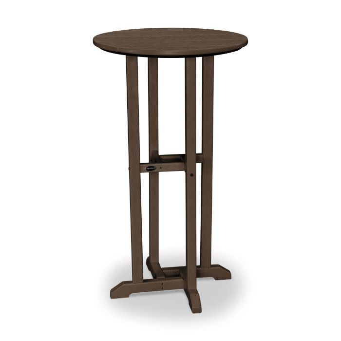 RBT124MA 24" Round Farmhouse Bar Bistro Table Mahogany