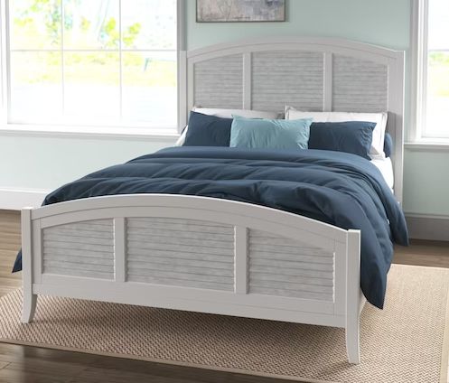 BD128-1202KF High Tide Arched King Footboard Chalk &amp; White