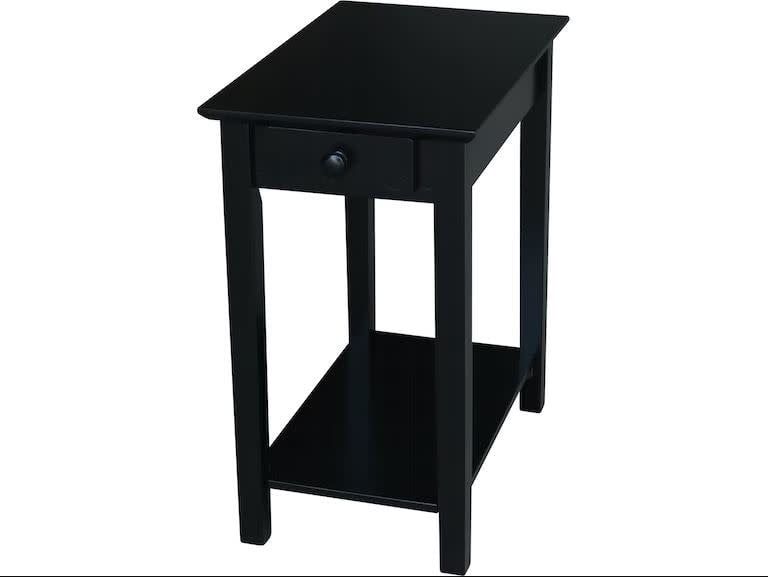 OT46-2214 Narrow End Table in Solid Black