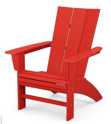AD620SR Modern Curveback Adirondack Chair  Sunset Red