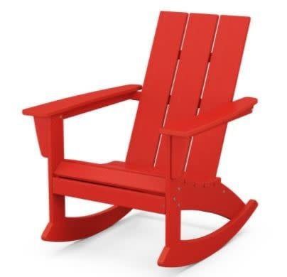 ADR420SR Modern Adirondack Rocking Chair Sunset Red