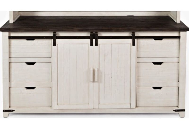 1706-70 Madison County 6-Drawer 70&quot; Barn Door Server