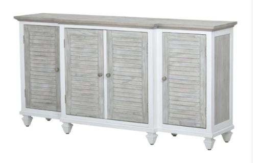 B23315-D  Islamorada 4 Door Credenza - Dapple Grey Finish