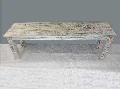 MDA-135W Reclaimed Wood Whitewash Dining Bench