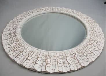 MDA-SC-52W Round Whitewash Mirror