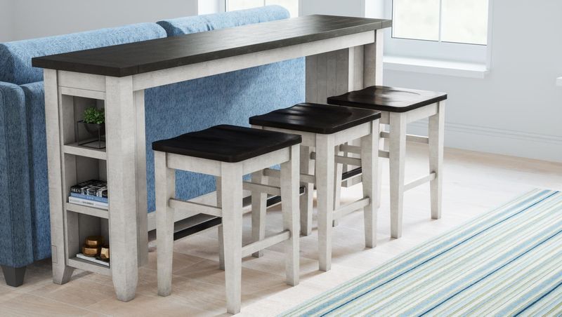 1706-78 Madison County 4PC Sofa Console Stool Set