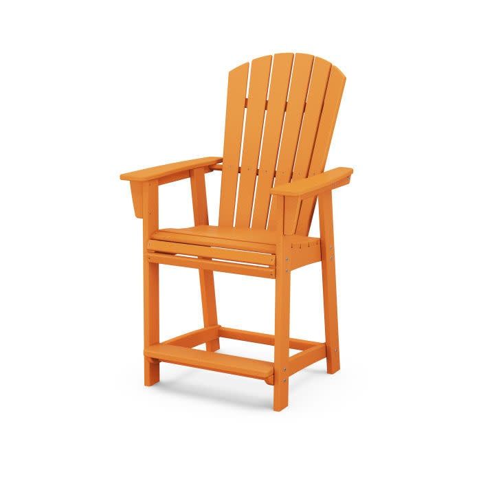 ADD611TA Nautical Curveback Adirondack Counter Chair Tangerine