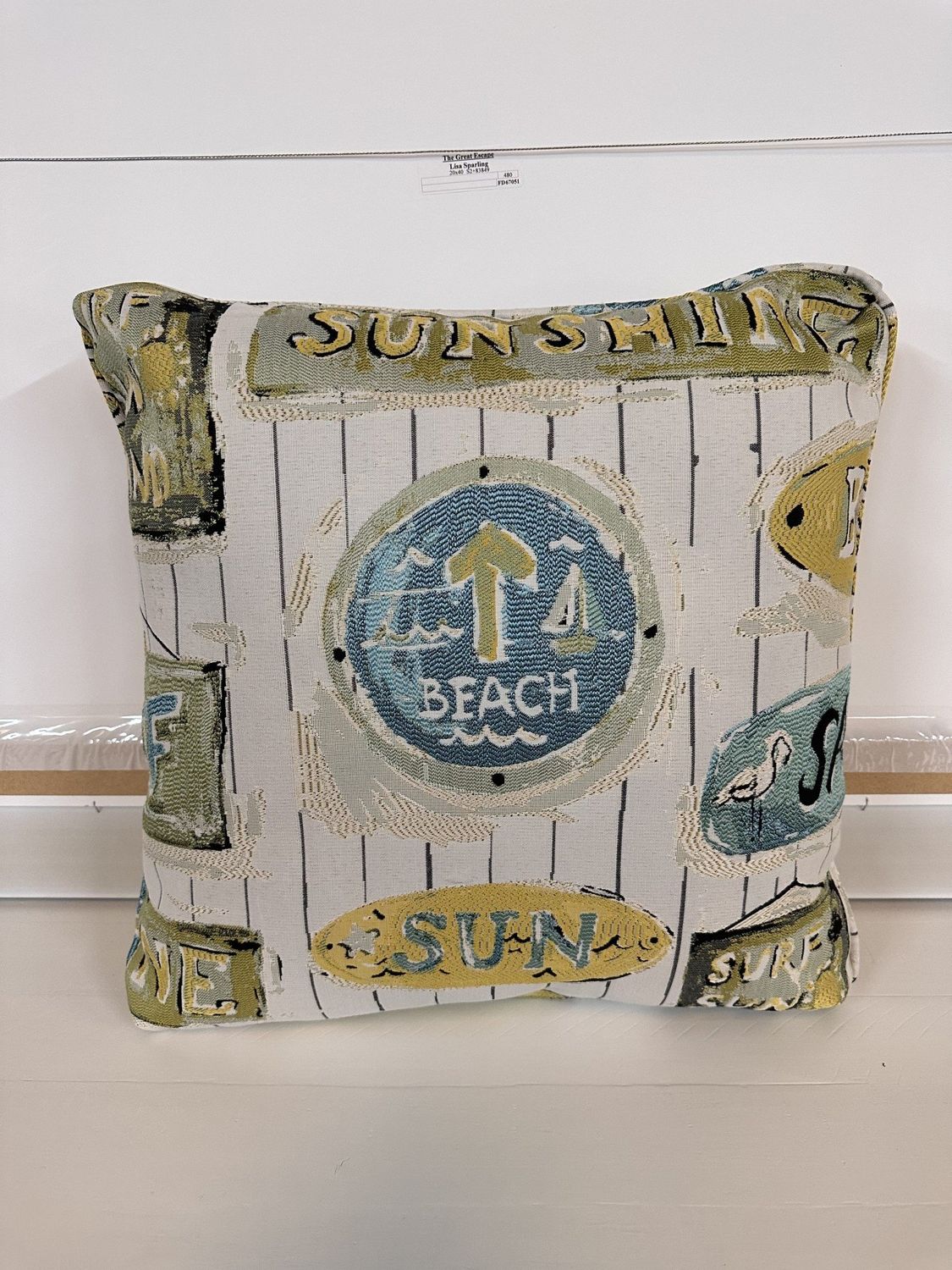 18&quot; Pillow w/ Cording Seabreeze 34517