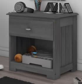 83260 1 Drawer Nightstand Charcoal