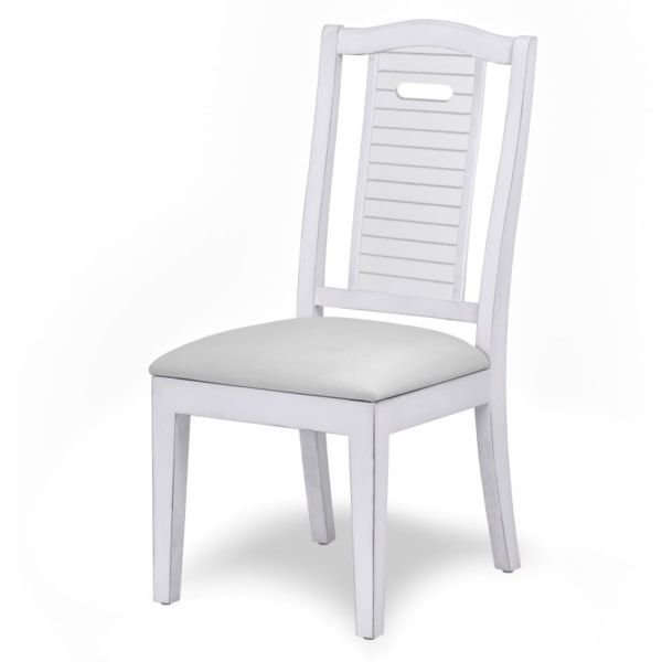 D23382 Islamorada Shutter Back Dining Chair Blanc