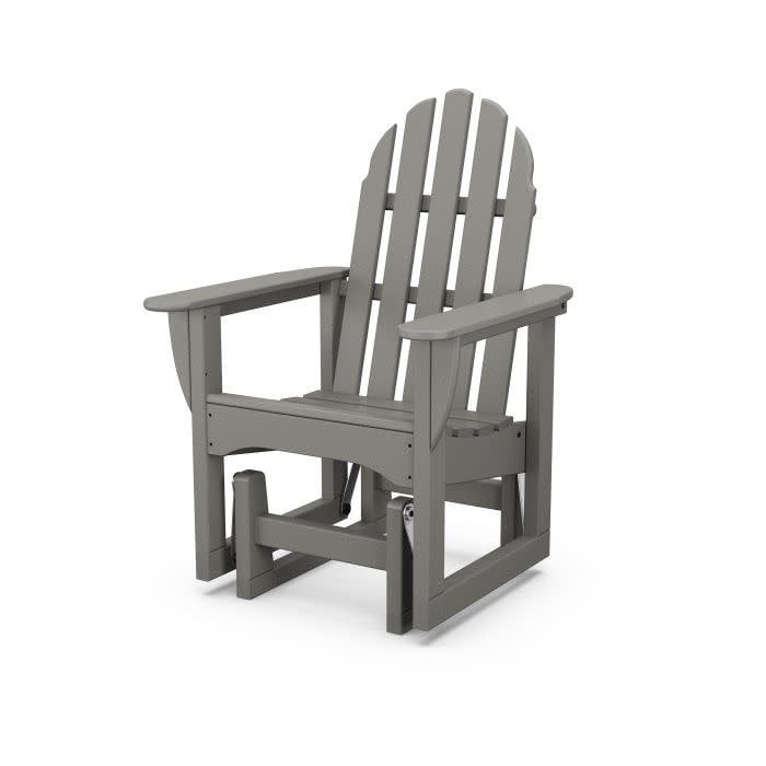 ADSGL-1GY Classic Adirondack Glider Chair Slate Gray