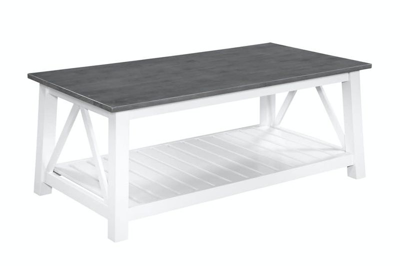 OT05-16C Surrey Coffee Table in Heather Gray and White